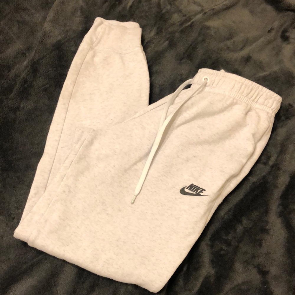 White nike sweats/ joggers.